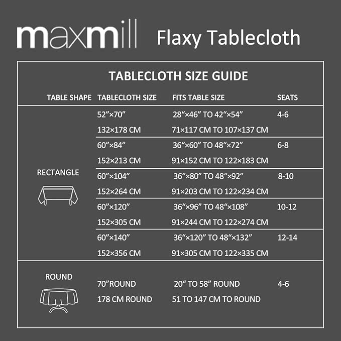 maxmill Flaxy Faux Linen Tablecloth with 2-Tone Slubby Texture Wrinkle Free Anti-Shrink Soft Table Cloth for Kitchen Dining Tabletop for Outdoor and Indoor Use Rectangle 60 x 84 Inch Sage