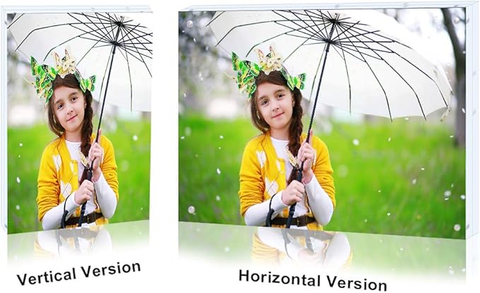 Premium Acrylic Picture Frame 4x6-3 Pack Gift Box Package, Clear Free Standing Desktop Double Sided Best Gift for Family, Perfect Decorate Birthday Wedding Party - Free Soft Microfiber