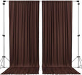 AK TRADING CO. 10 feet x 10 feet Brown IFR Polyester Backdrop Drapes Curtains Panels with Rod Pockets - Wedding Ceremony Party Home Window Decorations