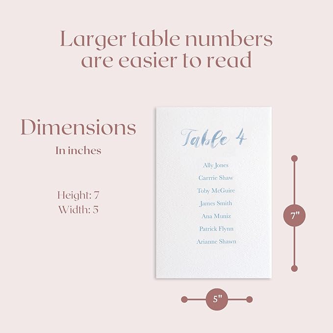 Custom Seating Chart for Wedding Reception Display, Printed Chart Board, Dusty Blue Wedding Card Watercolor, Rustic Decorations for Reception, Reserved Seating Signs