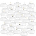 36 Packs 3-Inch unscented White Floating Candles - Ideal for Weddings, Pool Party, Holiday Centerpieces and Events - Odorless, Drip-Free, Long Lasting Burn Time