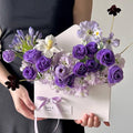 BBJ WRAPS Envelope Flower Boxes for Arrangements Solid Color Korean Floral Box Cardboard Floral Envelope Box Florist Supply, 8.7 x 1.6 x 10.6 Inch - 5 Counts