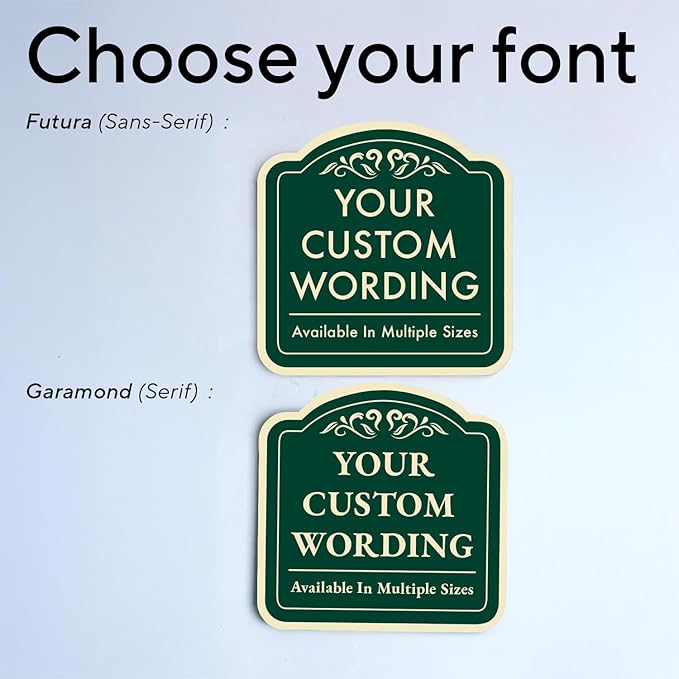 Custom Decorative Outdoor Metal Sign - Personalized Aluminum Driveway Sign, Waterproof, Made In USA - Design 1 Forest Green 18x18 In