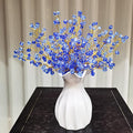 16PCS Crystal Artificial Flowers Bouquets Handmade Acrylic Flower Branches Fake Beaded Baby Breath Floral Crafts for Wedding Party Home Decor