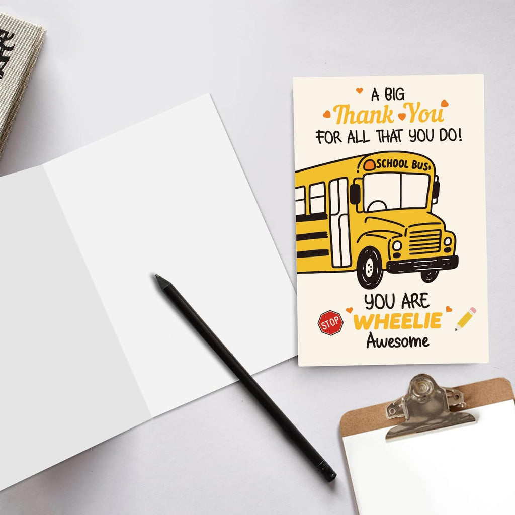 Bus Driver Thank You Card, End of Year Gift, School Bus Driver Appreciate Card, Retirement Gift for Men Women