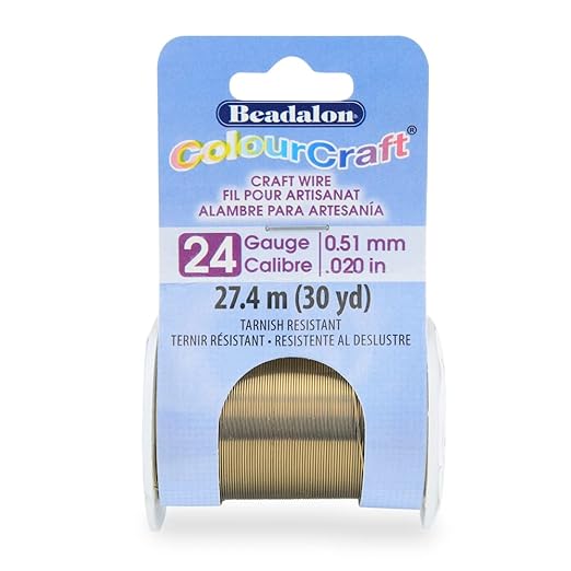 Beadalon ColourCraft Wire, 24 Gauge, Vintage Bronze Color, 30 yd Spool