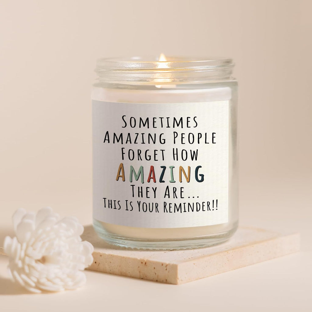 Craftique Gifts for Women, Birthday Gifts for Women- You're Amazing Candle- Friendship/Thank You/Inspirational Gift for Woman Her Friend Teacher Mom Girlfriend Sister Bestie Lavender