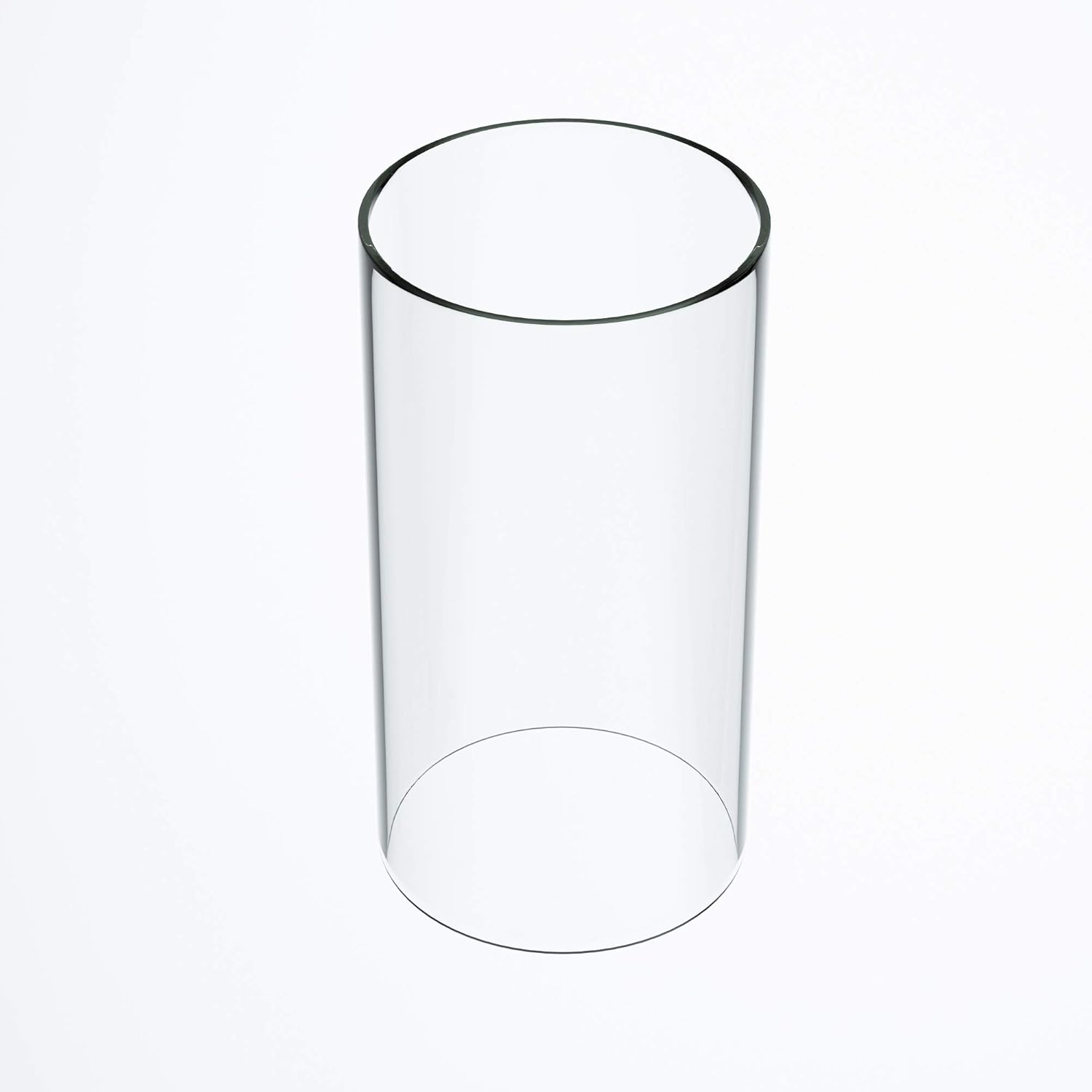 Large Size Hurricane Candle Holder - Glass Cylinder Open Both Ends, Open Ended Hurricane, Glass Lamp Shade Replacement (3.5" Wide x 8" Tall)
