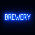 SpellBrite BREWERY Sign | Beer-Related Sign with Neon Look, Blue LED Light Source | 29.1" x 6.3"