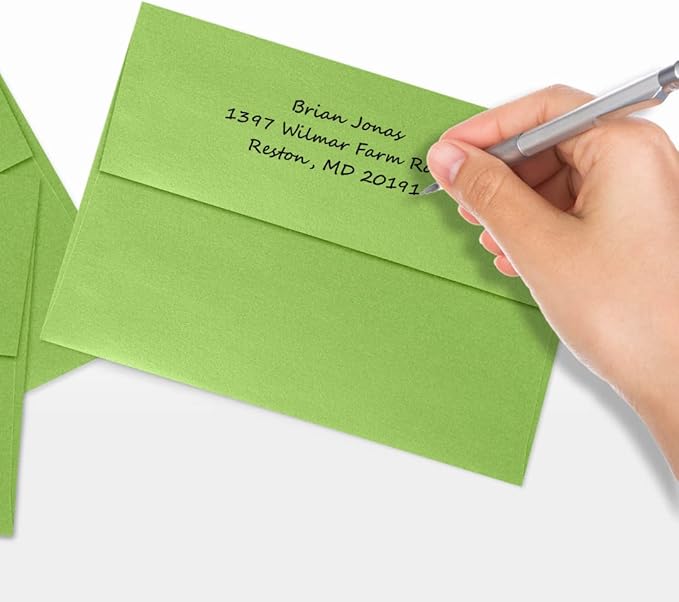 LUXPaper A7 Invitation Envelopes | Peel & Press | 5 1/4" x 7 1/4" | Fairway Metallic | 80lb. Text | 50 Qty