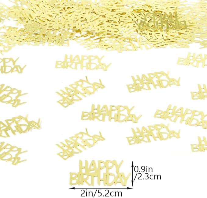 Gold Happy Birthday Confetti Birthday Party Decorations Baby/Adult Birthday Table Scatter Party Supplies 100PC