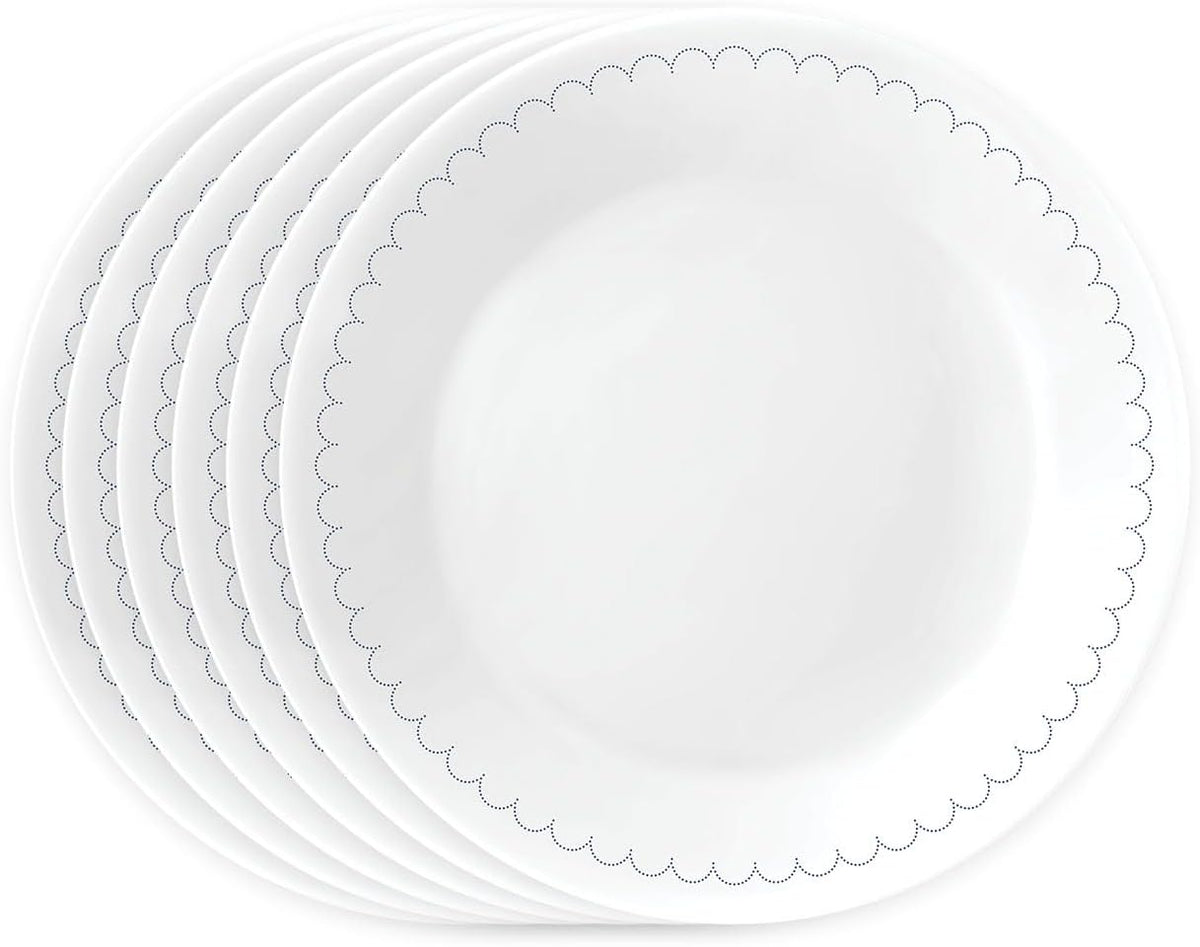 corelle vitrelle 6.75" salad appetizer plate set, triple, main product view