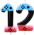 Gaming Candle,Level 12 Number Birthday Cake Candles,12 Birthday Decorations for Boys,12th Birthday Candle Gamepad Birthday Candles,Video Game Controller Themed Kids Birthday Party Supplies (Number 12)