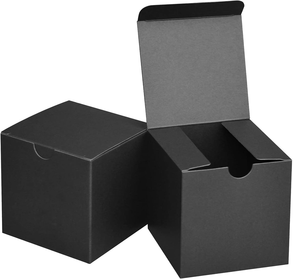 small black gift boxes 3x3x3 black kraft paper, main product view