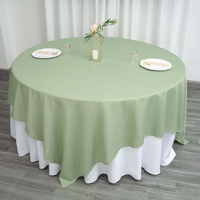 Efavormart 90" Sage Green Wholesale Linens Polyester Square Linen Tablecloth for Kitchen Dining Catering Wedding Birthday Party Events
