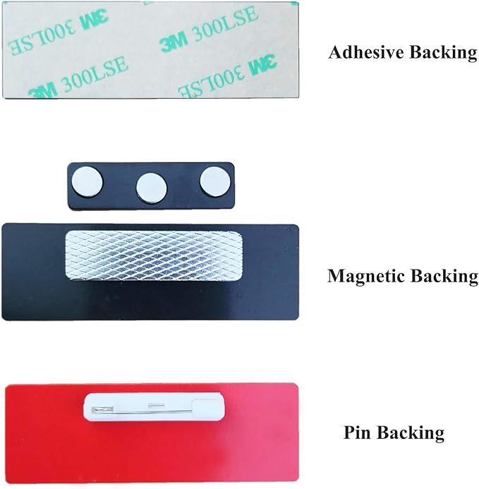Custom Engraved Name Tag Badges for Business, Personalized Identification with Pin, Magnetic, Adhesive, or Blank Backing, 1"x3"-Green/White Text