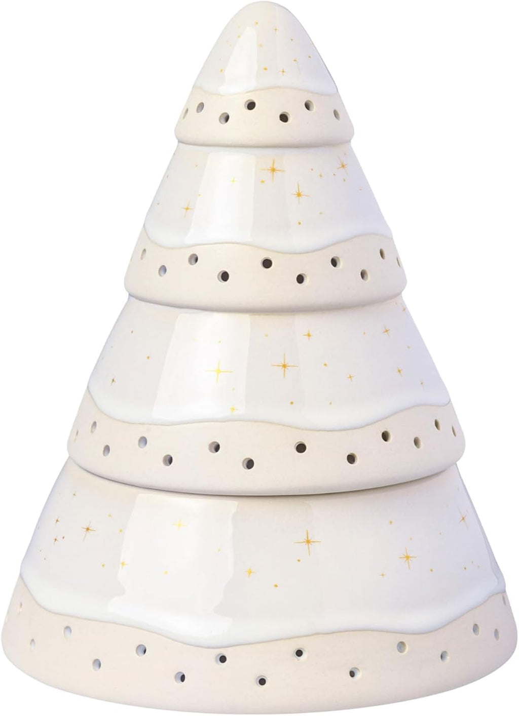 like. by Villeroy & Boch - Winter Glow Candle Holder Tree Lantern, Premium Porcelain Christmas Decoration