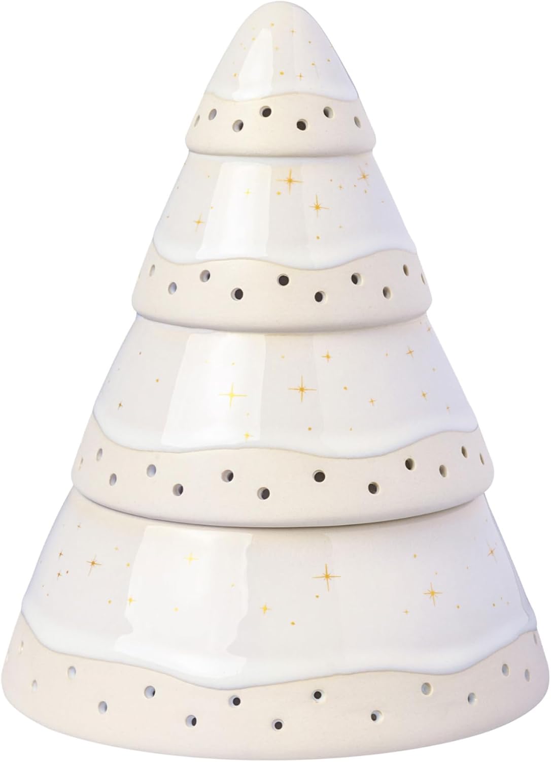 like. by Villeroy & Boch - Winter Glow Candle Holder Tree Lantern, Premium Porcelain Christmas Decoration
