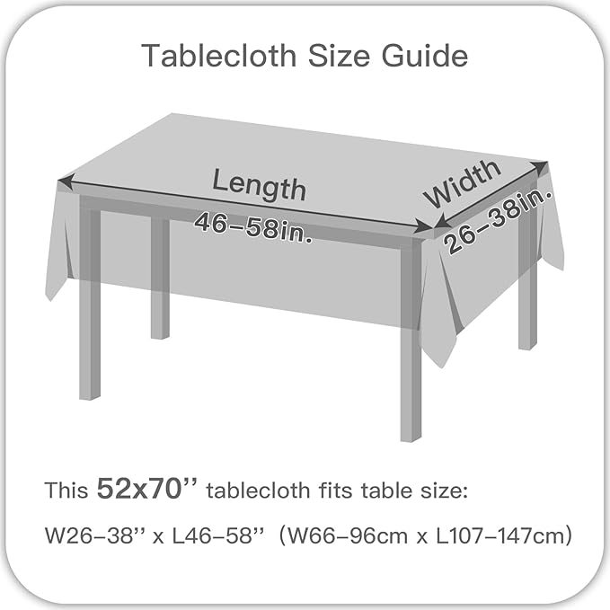 maxmill Rectangle Linen Textured Tablecloth Waterproof Spillproof Wrinkle Free Washable Fabric Table Cloth Kitchen Dining Tabletop Decoration Table Cover for Holiday Party, 52 x 70 Inch, Navy Blue