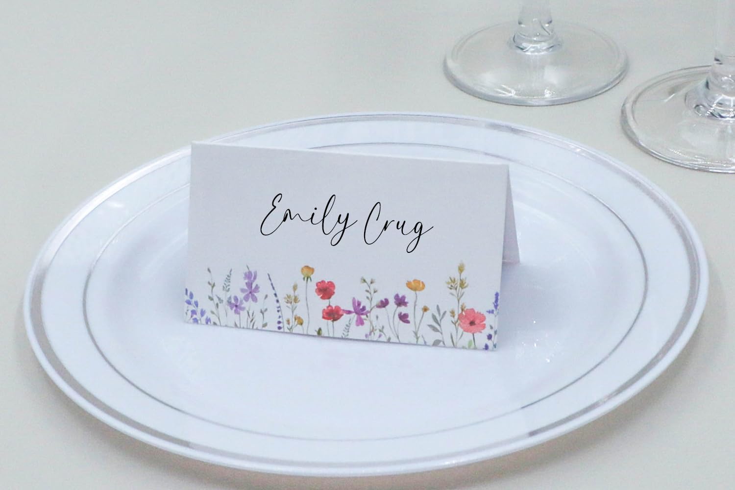 Place Cards for Table Setting Name Cards for Wedding Reception Bridal Shower Seating, Set of 50