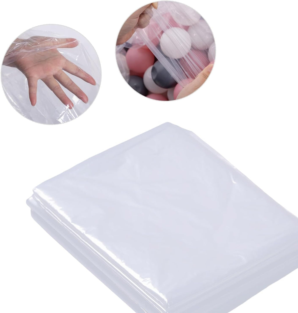 4 Pack Large Balloon Bags for Transport, Plastic Balloon Storage Bag, Clear Transport Storage Bags for Balloons, 98 x 59 Inches(2 pack), 59 x 47 Inches(2 pack)