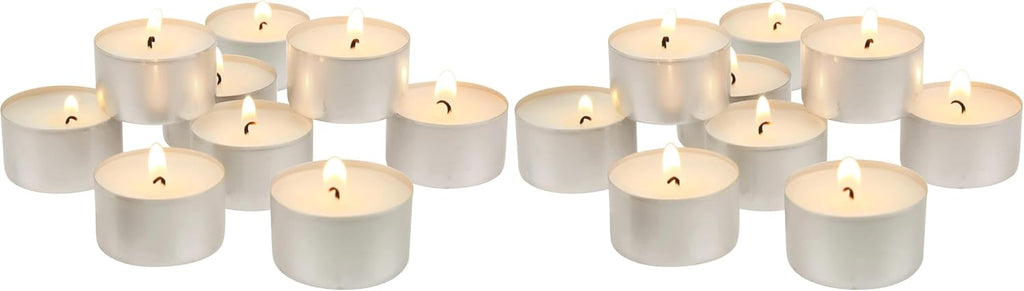 Stonebriar 600 Pack Unscented Tea Light Candles with 6-7 Hour Extended Burn Time, White, 300 Count