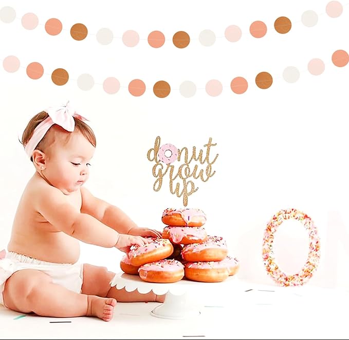 Pink-Brown Peach Party-Decorations Streamers Garland - 52ft Boho Fall Groovy Hanging Paper Banner,Baby Bridal Shower Wedding Autumn Neutral Birthday Room Home Thanksgiving Day Halloween Decor Hugfond