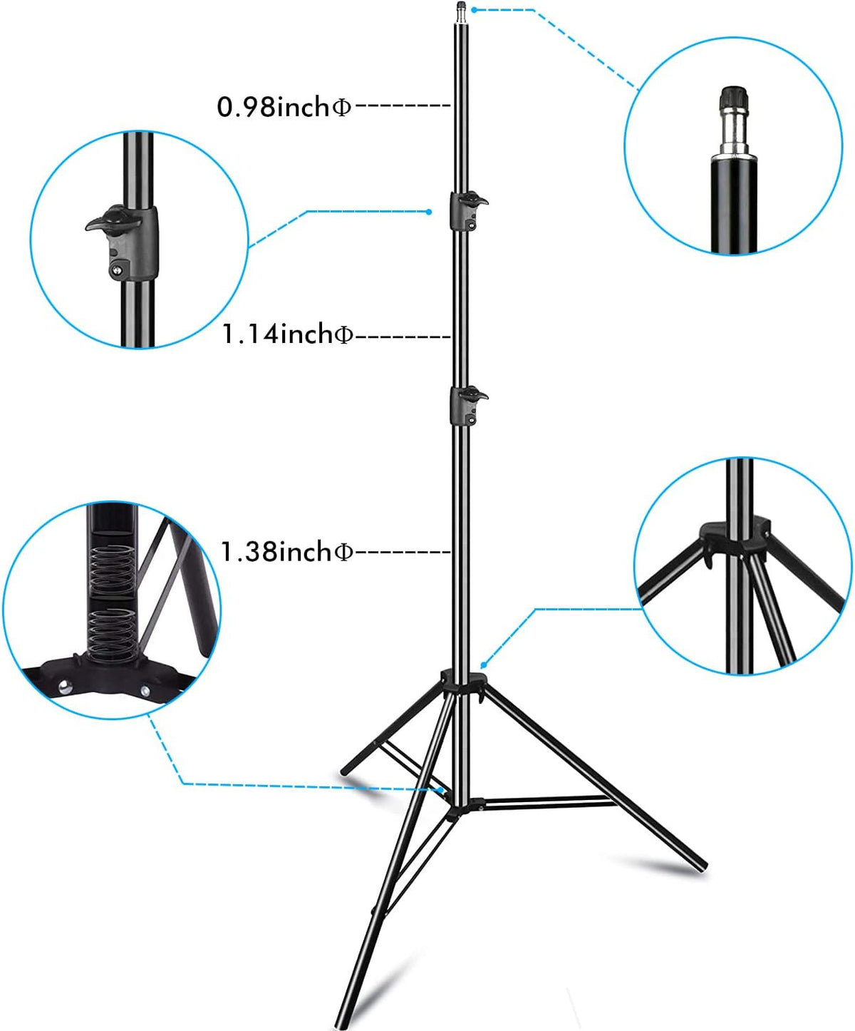 SLOW DOLPHIN Photo Video Studio 20ft (Wide) x 10ft (Tall) Heavy Duty Adjustab...
