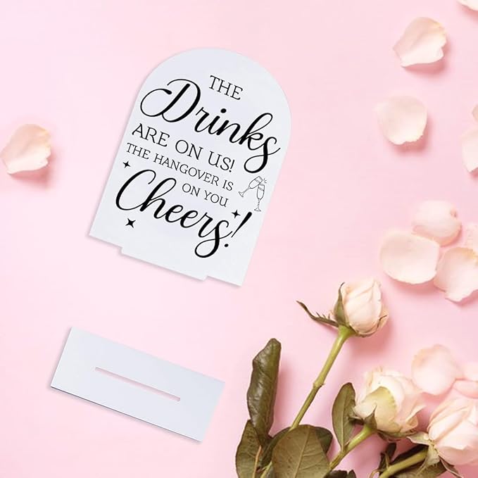 Wedding Decorations for Reception Ceremony, Wedding White Acrylic Table Sign for Marriage Parties Anniversaries Reception Cafe Hotel Party Bar Business Event
