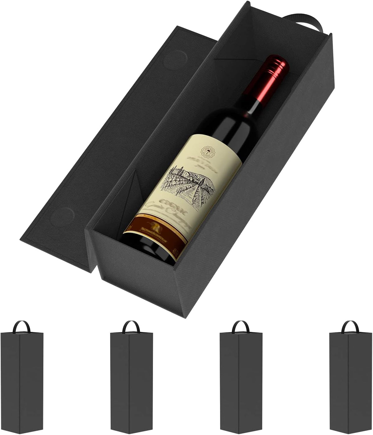 ryddoy 5 pack wine gift box, 12.8x3.8x3.8 in, main product view