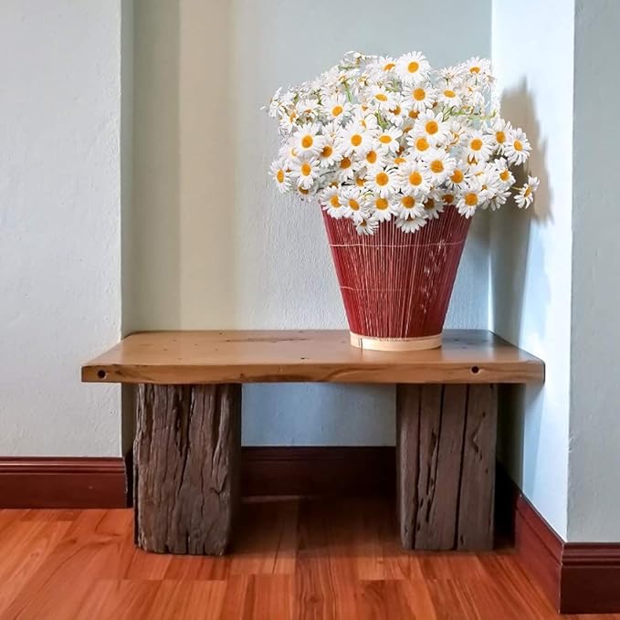 AmyHomie Artificial Flowers, Silk Daisy, Artificial Gerber Daisy for Home Decoration, Artificial Daisy for Wedding Decoration (White)