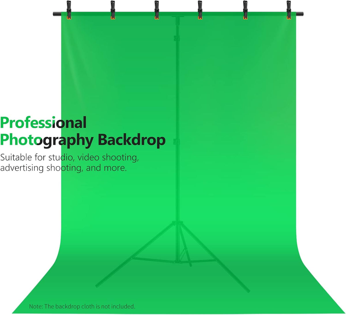 Neewer T-Shaped Background Backdrop Support Stand Kit, 8.5ft/2.6m Tall Adjust...