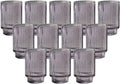 Serene Spaces Living 5in Smoke Ribbed Glass Votive Holder, Decorative Centerpiece for Wedding, Christmas, Thanksgiving, Dining Table, Living Room, Home Décor, 3.25" Diameter & 5" Tall, Pack of 24