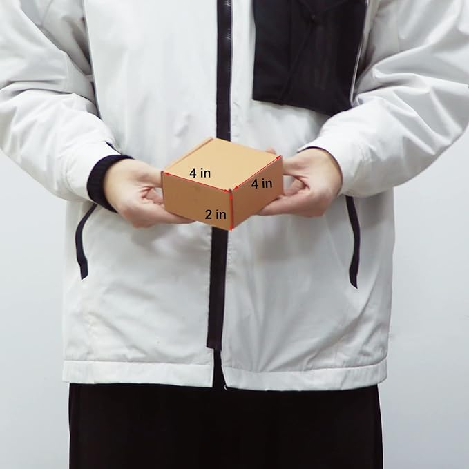 MEBRUDY 4x4x2 Inches Shipping Boxes Pack of 100, Small Corrugated Cardboard Box for Mailing Packing Literature Mailer