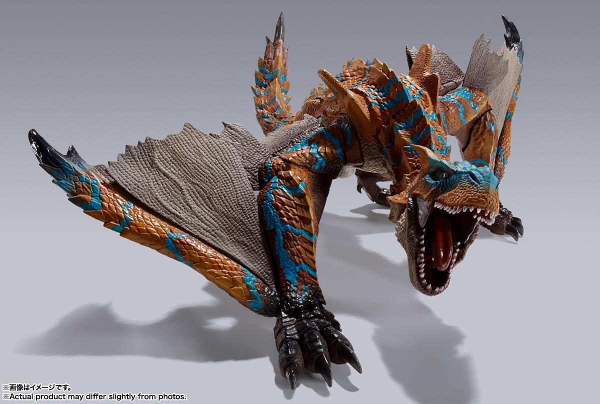 tamashii nations - monster hunter rise - tigrex showing dimensions