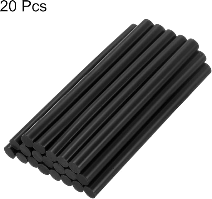 uxcell 20pcs Hot Glue Sticks for Glue Gun 11mm/0.43-inch x 4-inch Mini Hot Melt Adhesive Glue Stick Black