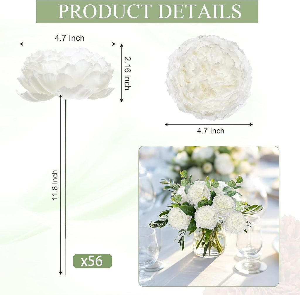 peonies artificial flowers bulk, 4.7’’ fake peonies shown in use