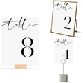 26 Pieces Table Numbers for Wedding Reception, Table Number 1-25 with Head Table Card, Double Sided Contemporary Table Number Design, 4x6" Wedding Table Numbers, Matte Lamination Table Number Cards