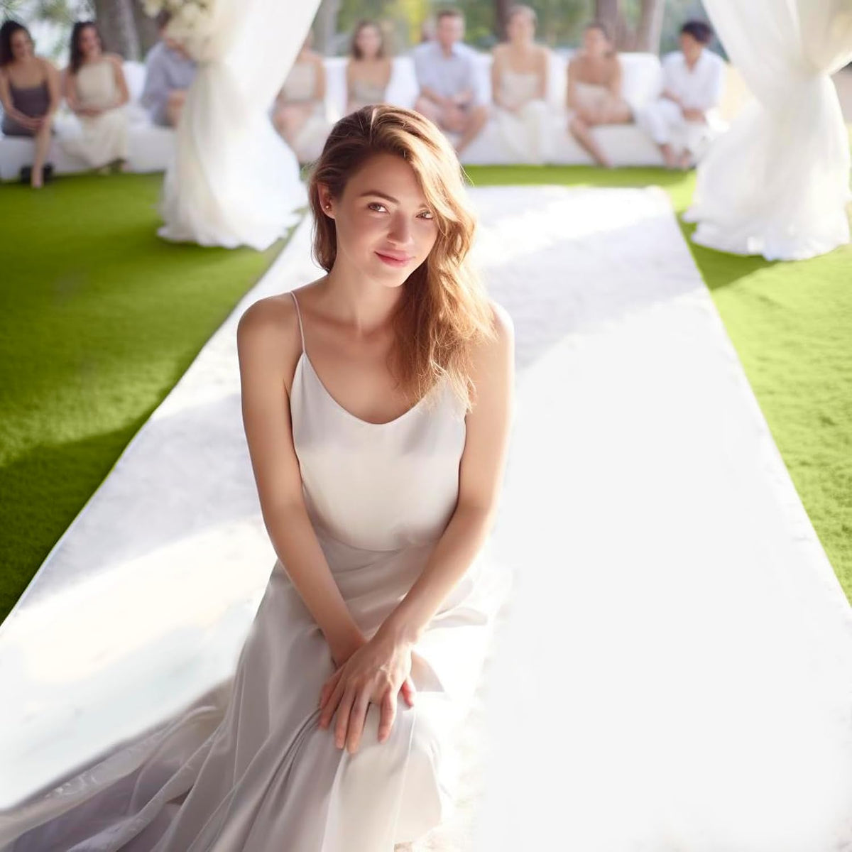 Extra Thick 3.3 x 33 Feet White Carpet Runner for Party Wedding