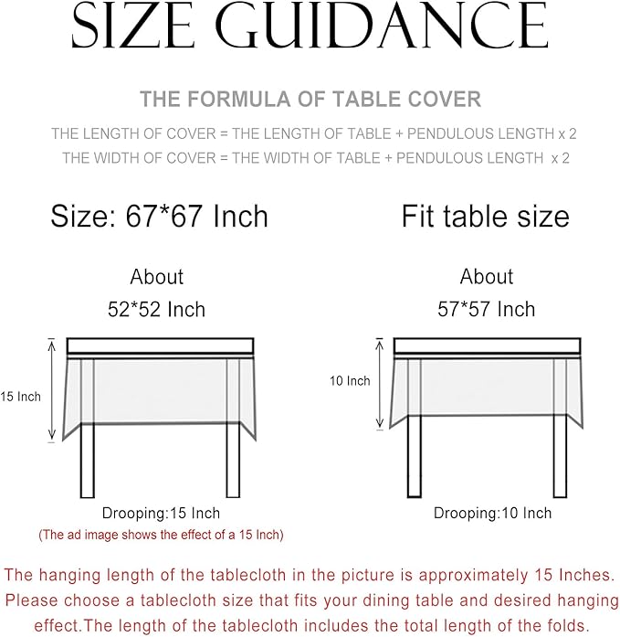 patdrea Designer Vintage Linen Square Table Cloth,Framhouse Linen Oranges and Leaves Pattern Tablecloth,Fall Decor Table Cover for Kitchen Dining Christmas,Thanksgiving,67"x67"-Palladin a