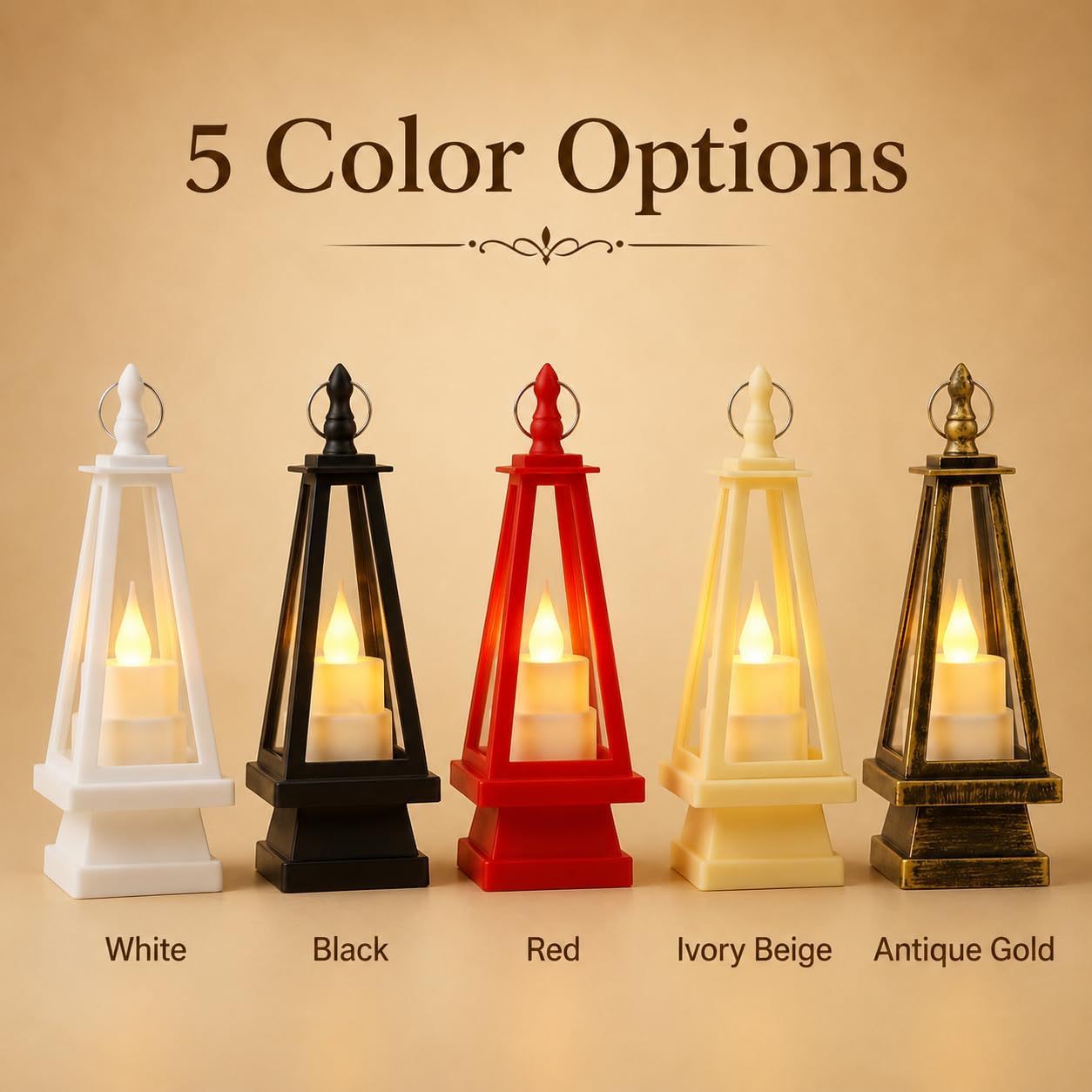 12 Pack Mini Decorative Candle Lanterns, 6.3 Inch Tabletop Hanging Lanterns with Warm Candle-Style Glow for Wedding Centerpieces, Party Favors, Holiday Home Decor