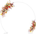 Asee'm 8.5FT White Wedding Arch Round Backdrop Stand Large Circle Metal Floral Balloon Frame for Party Anniversary Birthday Graduation Valentine Ceremony Decorations