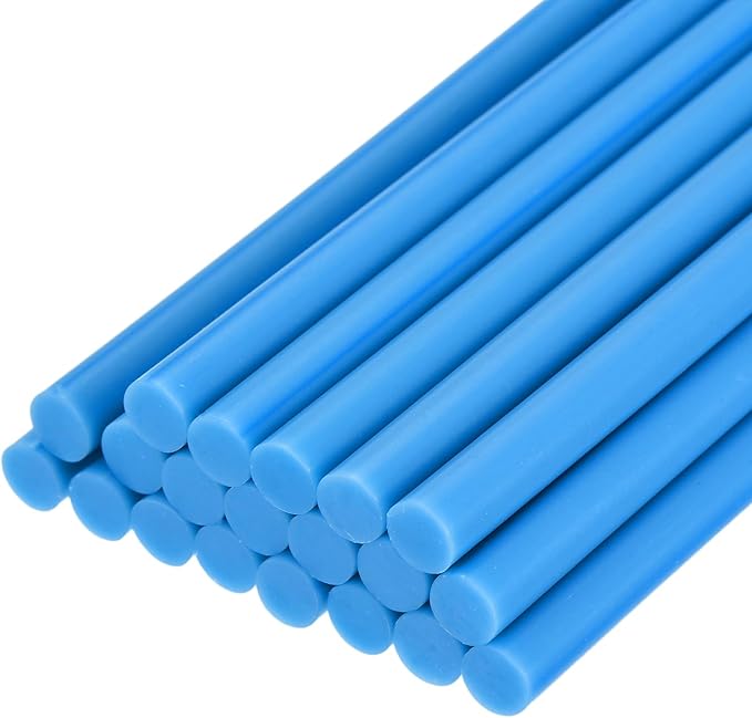 uxcell 20pcs Hot Glue Sticks for Glue Gun 11mm/0.43-inch x 4-inch Mini Hot Melt Adhesive Glue Stick Sky Blue