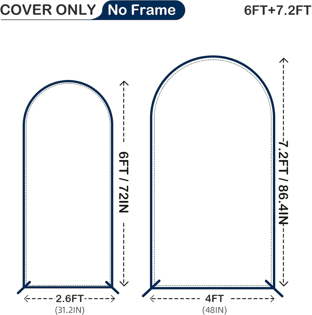 gold black glitter arch backdrop cover 2set (6 showing dimensions