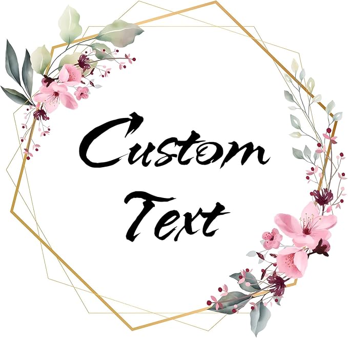 Custom Stickers for Weddings, Birthdays & Businesses - Personalized Labels with Your Logo - Waterproof, Fade and Heat Resistant - Pack of 100-1000 (Wreath K, 2 Inch)