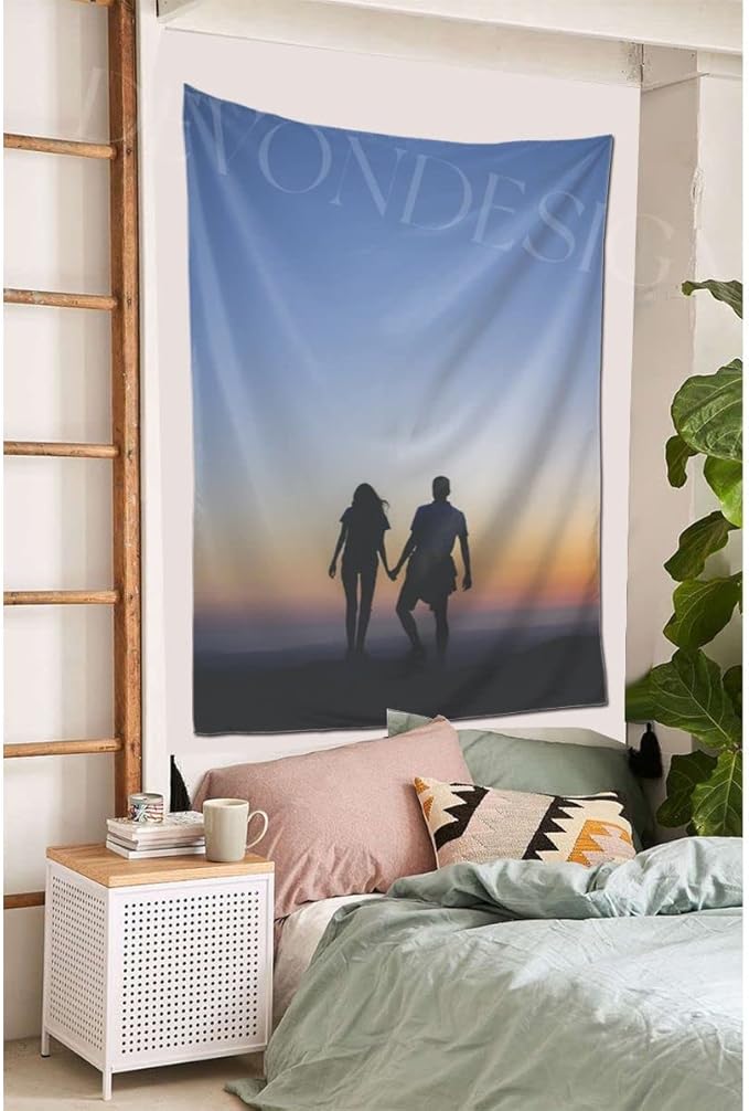 Custom Tapestry - Create Your Own Personalized Backdrop Wall Hanging Art - Upload Your Photo Text - Engagement & Wedding Banner