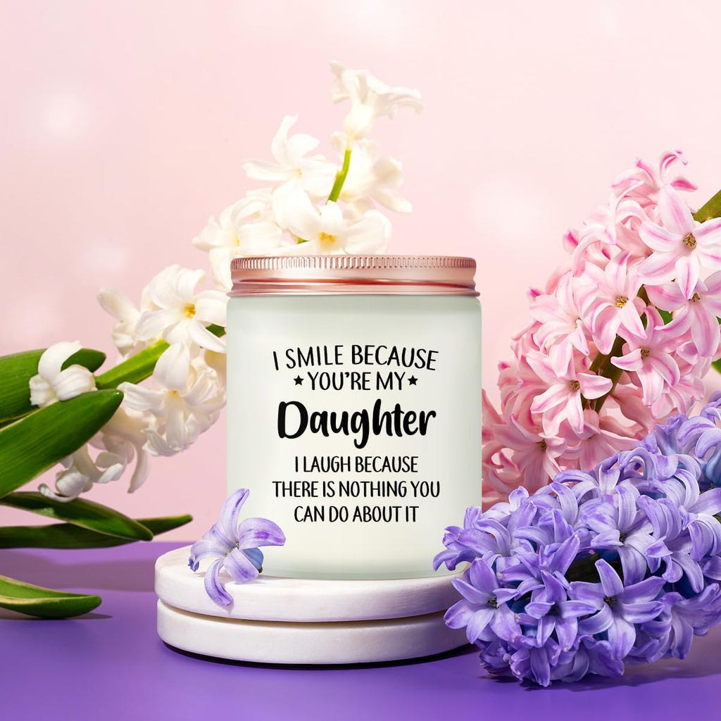 Maybeone Mothers Day Daughter Gifts from Mom Dad - Valentines Day Christmas Birthday Gifts for Daughters - Lavender Scented Candle