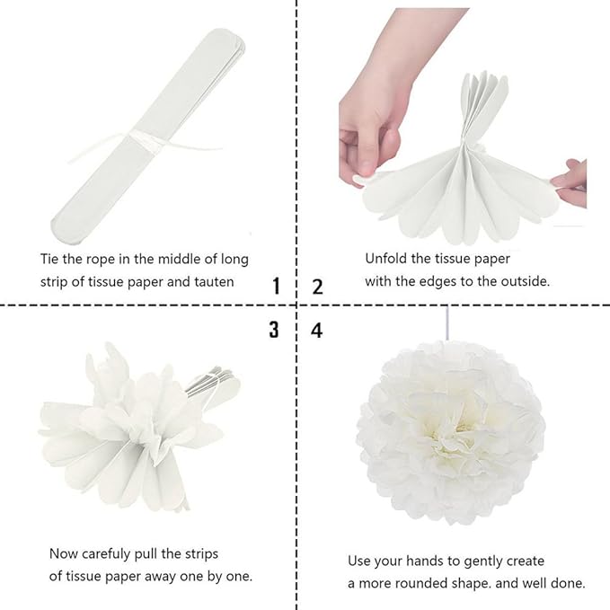 Yellow White Black Party Decorations 16pcs Paper Pom Poms Honeycomb Balls Lanterns Tissue Fans for Bee Day Party Batman Birthday Graduation Baby Shower