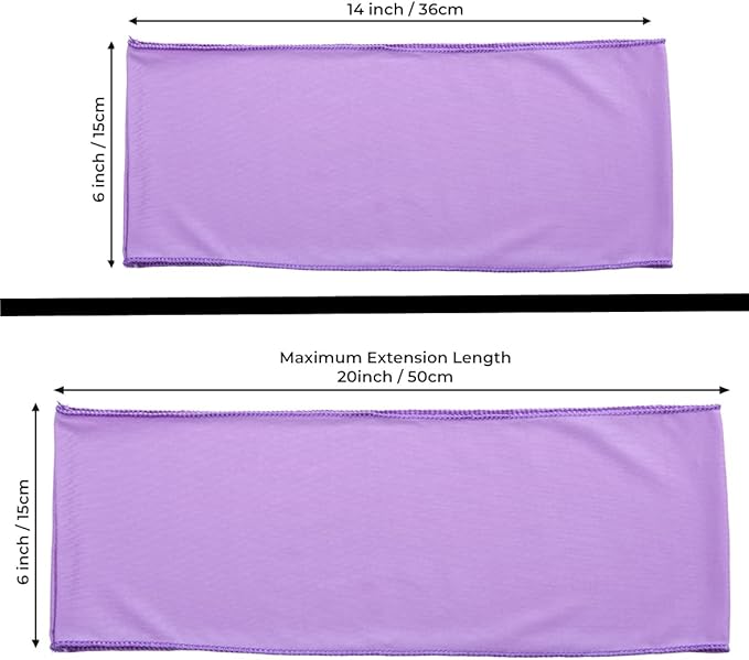 MDS Pack of 200 Spandex Chair Sashes Bows Elastic Stretch Dining Chair Bands Ties Without Slider Buckle Universal fits for Wedding Baby Shower Birthday Party Banquet Event Decoration - Lavender