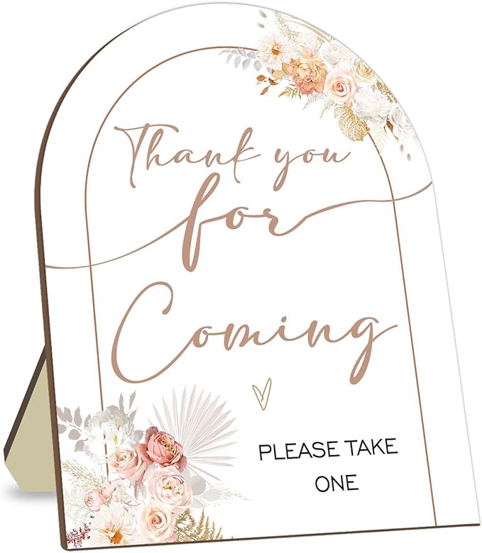 Thank You for Coming Please Take One Sign, Floral Decoration Baby Shower Sign for Guests, Bridal Shower Welcome Sign, Baby Shower Birthday Party Decor Supplies 9 * 11IN